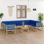 10-tlg. Garten-Lounge-Set mit Kissen Imprägniertes Kiefernholz 10-tlg. Garten-Lounge-Set mit Kissen Imprägniertes Kiefernholz