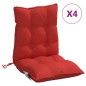 vidaXL Niedriglehner-Auflagen 4 Stk. Rot Oxford-Gewebe vidaXL Niedriglehner-Auflagen 4 Stk. Rot Oxford-Gewebe