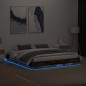 vidaXL Bettgestell mit LED Räuchereiche 200x200 cm vidaXL Bettgestell mit LED Räuchereiche 200x200 cm