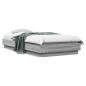 vidaXL Bettgestell LED Grau Sonoma-Eiche 100x200 cm vidaXL Bettgestell LED Grau Sonoma-Eiche 100x200 cm