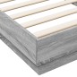 vidaXL Bettgestell LED Grau Sonoma-Eiche 100x200 cm vidaXL Bettgestell LED Grau Sonoma-Eiche 100x200 cm