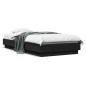 vidaXL Bettgestell mit LED Schwarz 90x190 cm vidaXL Bettgestell mit LED Schwarz 90x190 cm