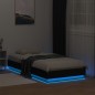 vidaXL Bettgestell mit LED Schwarz 90x190 cm vidaXL Bettgestell mit LED Schwarz 90x190 cm