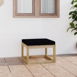 Gartenhocker mit Kissen Grün Imprägniertes Kiefernholz