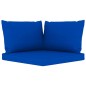 3-Sitzer-Gartensofa mit Blauen Kissen 3-Sitzer-Gartensofa mit Blauen Kissen
