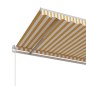 vidaXL Markise Automatisch Einziehbar 400x350 cm Gelb und Weiß vidaXL Markise Automatisch Einziehbar 400x350 cm Gelb und Weiß