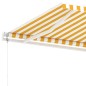 vidaXL Standmarkise Automatisch 450x350 cm Gelb/Weiß vidaXL Standmarkise Automatisch 450x350 cm Gelb/Weiß