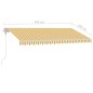 vidaXL Standmarkise Automatisch 450x350 cm Gelb/Weiß vidaXL Standmarkise Automatisch 450x350 cm Gelb/Weiß