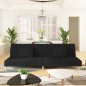vidaXL Schlafsofa 2-Sitzer mit 2 Kissen Schwarz Stoff vidaXL Schlafsofa 2-Sitzer mit 2 Kissen Schwarz Stoff