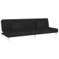 vidaXL Schlafsofa 2-Sitzer mit 2 Kissen Schwarz Stoff vidaXL Schlafsofa 2-Sitzer mit 2 Kissen Schwarz Stoff