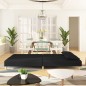 vidaXL Schlafsofa 2-Sitzer mit 2 Kissen Schwarz Stoff vidaXL Schlafsofa 2-Sitzer mit 2 Kissen Schwarz Stoff