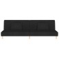vidaXL Schlafsofa 2-Sitzer mit 2 Kissen Schwarz Stoff vidaXL Schlafsofa 2-Sitzer mit 2 Kissen Schwarz Stoff