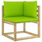 Garten-Ecksofas & Kissen in Grün 2 Stk. Kiefernholz Garten-Ecksofas & Kissen in Grün 2 Stk. Kiefernholz