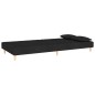 vidaXL Schlafsofa 2-Sitzer mit 2 Kissen Schwarz Stoff vidaXL Schlafsofa 2-Sitzer mit 2 Kissen Schwarz Stoff