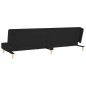 vidaXL Schlafsofa 2-Sitzer mit 2 Kissen Schwarz Stoff vidaXL Schlafsofa 2-Sitzer mit 2 Kissen Schwarz Stoff
