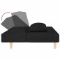 vidaXL Schlafsofa 2-Sitzer mit 2 Kissen Schwarz Stoff vidaXL Schlafsofa 2-Sitzer mit 2 Kissen Schwarz Stoff