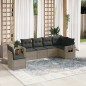 vidaXL 6-tlg. Garten-Sofagarnitur mit Kissen Grau Poly Rattan vidaXL 6-tlg. Garten-Sofagarnitur mit Kissen Grau Poly Rattan
