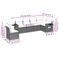 vidaXL 6-tlg. Garten-Sofagarnitur mit Kissen Grau Poly Rattan vidaXL 6-tlg. Garten-Sofagarnitur mit Kissen Grau Poly Rattan