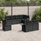 vidaXL 8-tlg. Garten-Sofagarnitur mit Kissen Schwarz Poly Rattan vidaXL 8-tlg. Garten-Sofagarnitur mit Kissen Schwarz Poly Rattan