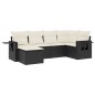 vidaXL 6-tlg. Garten-Sofagarnitur mit Kissen Schwarz Poly Rattan vidaXL 6-tlg. Garten-Sofagarnitur mit Kissen Schwarz Poly Rattan