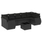 vidaXL 8-tlg. Garten-Sofagarnitur mit Kissen Schwarz Poly Rattan vidaXL 8-tlg. Garten-Sofagarnitur mit Kissen Schwarz Poly Rattan