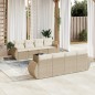 vidaXL 9-tlg. Garten-Sofagarnitur mit Kissen Beige Poly Rattan vidaXL 9-tlg. Garten-Sofagarnitur mit Kissen Beige Poly Rattan
