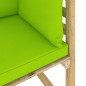 Garten-Ecksofas & Kissen in Grün 2 Stk. Kiefernholz Garten-Ecksofas & Kissen in Grün 2 Stk. Kiefernholz