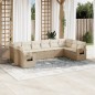 vidaXL 10-tlg. Garten-Sofagarnitur mit Kissen Beige Poly Rattan vidaXL 10-tlg. Garten-Sofagarnitur mit Kissen Beige Poly Rattan