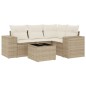 vidaXL 5-tlg. Garten-Sofagarnitur mit Kissen Beige Poly Rattan vidaXL 5-tlg. Garten-Sofagarnitur mit Kissen Beige Poly Rattan