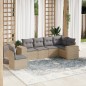 vidaXL 6-tlg. Garten-Sofagarnitur mit Kissen Beige Poly Rattan vidaXL 6-tlg. Garten-Sofagarnitur mit Kissen Beige Poly Rattan