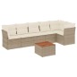 vidaXL 7-tlg. Garten-Sofagarnitur mit Kissen Beige Poly Rattan vidaXL 7-tlg. Garten-Sofagarnitur mit Kissen Beige Poly Rattan