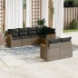 vidaXL 7-tlg. Garten-Sofagarnitur mit Kissen Grau Poly Rattan vidaXL 7-tlg. Garten-Sofagarnitur mit Kissen Grau Poly Rattan