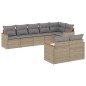 vidaXL 8-tlg. Garten-Sofagarnitur mit Kissen Beige Poly Rattan vidaXL 8-tlg. Garten-Sofagarnitur mit Kissen Beige Poly Rattan