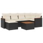 vidaXL 7-tlg. Garten-Sofagarnitur mit Kissen Schwarz Poly Rattan vidaXL 7-tlg. Garten-Sofagarnitur mit Kissen Schwarz Poly Rattan