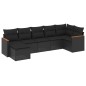 vidaXL 7-tlg. Garten-Sofagarnitur mit Kissen Schwarz Poly Rattan vidaXL 7-tlg. Garten-Sofagarnitur mit Kissen Schwarz Poly Rattan