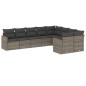 vidaXL 9-tlg. Garten-Sofagarnitur mit Kissen Grau Poly Rattan vidaXL 9-tlg. Garten-Sofagarnitur mit Kissen Grau Poly Rattan