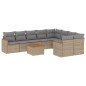 vidaXL 10-tlg. Garten-Sofagarnitur mit Kissen Beige Poly Rattan vidaXL 10-tlg. Garten-Sofagarnitur mit Kissen Beige Poly Rattan