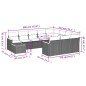 vidaXL 11-tlg. Garten-Sofagarnitur mit Kissen Grau Poly Rattan vidaXL 11-tlg. Garten-Sofagarnitur mit Kissen Grau Poly Rattan