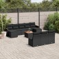 vidaXL 11-tlg. Garten-Sofagarnitur mit Kissen Schwarz Poly Rattan vidaXL 11-tlg. Garten-Sofagarnitur mit Kissen Schwarz Poly Rattan