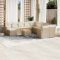 vidaXL 12-tlg. Garten-Sofagarnitur mit Kissen Beige Poly Rattan vidaXL 12-tlg. Garten-Sofagarnitur mit Kissen Beige Poly Rattan