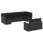 vidaXL 9-tlg. Garten-Sofagarnitur mit Kissen Schwarz Poly Rattan vidaXL 9-tlg. Garten-Sofagarnitur mit Kissen Schwarz Poly Rattan