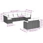 vidaXL 9-tlg. Garten-Sofagarnitur mit Kissen Schwarz Poly Rattan vidaXL 9-tlg. Garten-Sofagarnitur mit Kissen Schwarz Poly Rattan