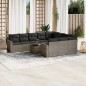 vidaXL 11-tlg. Garten-Sofagarnitur mit Kissen Grau Poly Rattan vidaXL 11-tlg. Garten-Sofagarnitur mit Kissen Grau Poly Rattan