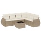 vidaXL 7-tlg. Garten-Sofagarnitur mit Kissen Beige Poly Rattan vidaXL 7-tlg. Garten-Sofagarnitur mit Kissen Beige Poly Rattan