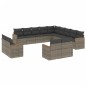 vidaXL 13-tlg. Garten-Sofagarnitur mit Kissen Grau Poly Rattan vidaXL 13-tlg. Garten-Sofagarnitur mit Kissen Grau Poly Rattan