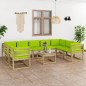 vidaXL 10-tlg. Garten-Lounge-Set mit Kissen Imprägniertes Kiefernholz vidaXL 10-tlg. Garten-Lounge-Set mit Kissen Imprägniertes Kiefernholz