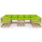 vidaXL 10-tlg. Garten-Lounge-Set mit Kissen Imprägniertes Kiefernholz vidaXL 10-tlg. Garten-Lounge-Set mit Kissen Imprägniertes Kiefernholz