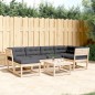 vidaXL 6-tlg. Garten-Sofagarnitur mit Kissen Massivholz Kiefer vidaXL 6-tlg. Garten-Sofagarnitur mit Kissen Massivholz Kiefer