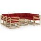 9-tlg. Garten-Lounge-Set mit Kissen Imprägniertes Kiefernholz 9-tlg. Garten-Lounge-Set mit Kissen Imprägniertes Kiefernholz