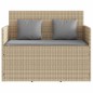 vidaXL Gartenbank mit Kissen Beige Poly Rattan vidaXL Gartenbank mit Kissen Beige Poly Rattan